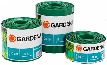 Бордюр зеленый 20 см, длина 9 м  GARDENA купить в Ноябрьске