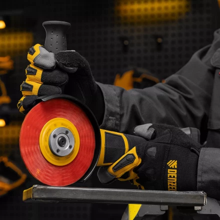 Щетка для УШМ, Denzel 125 мм, плоская, нейлоновая щетина, посадка 22,2 мм, 74461 купить в Ноябрьске