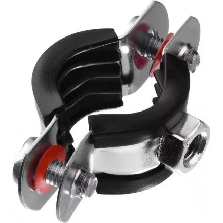 Хомут трубный с гайкой, оцинкованный, 1/2&quot;, 10шт, ЗУБР Мастер 37850-20-24 37850-20-24 купить в Ноябрьске