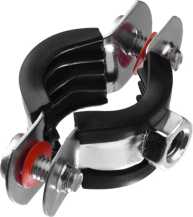 Хомут трубный с гайкой, оцинкованный, 1/2&quot;, 10шт, ЗУБР Мастер 37850-20-24 37850-20-24 купить в Ноябрьске