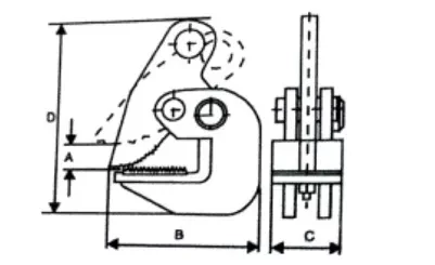 Захват для горизонтального подъема листового металла DHQ-1.0 купить в Ноябрьске