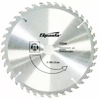 Пильный диск по дереву, 200 х 22мм, 40 зубьев  SPARTA 732445 купить в Ноябрьске