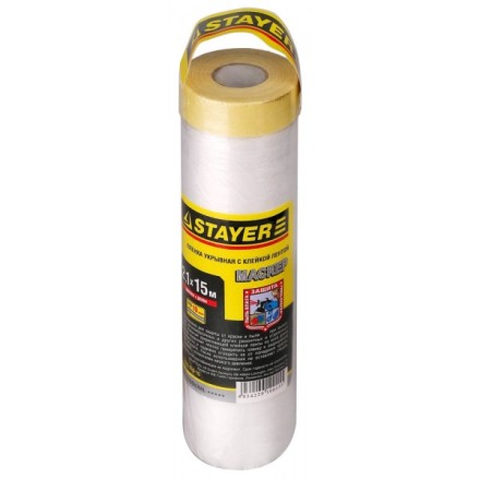 Пленка STAYER &quot;PROFESSIONAL&quot; защитная с клейкой лентой &quot;МАСКЕР&quot;, HDPE, 9мкм, 2,1х15м 12255-210-15 купить в Ноябрьске