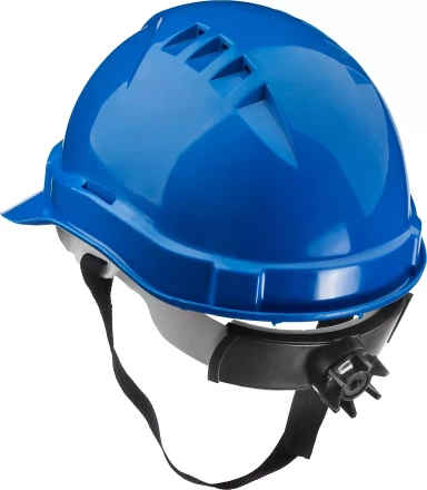 Каска защитная ЗУБР &quot;ЭКСПЕРТ&quot; храповый механизм регулировки размера, синяя 11094-3 купить в Ноябрьске