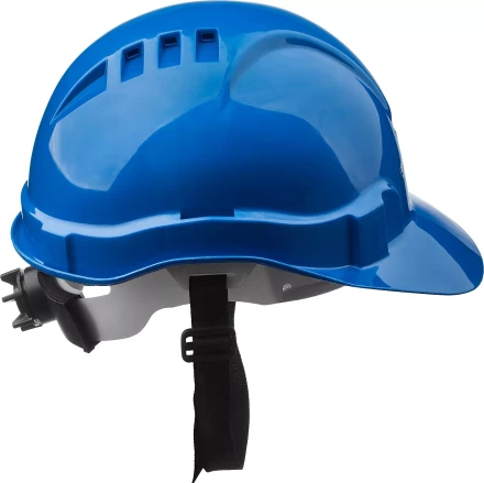 Каска защитная ЗУБР &quot;ЭКСПЕРТ&quot; храповый механизм регулировки размера, синяя 11094-3 купить в Ноябрьске