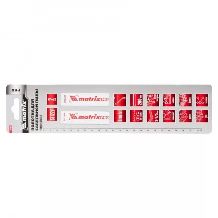 Полотна универсальные для сабельной пилы S1122VF   200/1,8-2,5мм Bimetal  2штуки  PRO Matrix 782002 купить в Ноябрьске