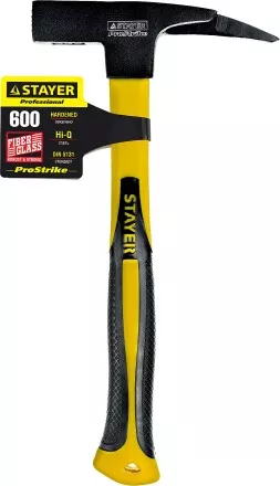 Молоток КРОВЕЛЬЩИКА PRO 600г с фиберглассовой рукояткой, STAYER Professional 20201 20201 купить в Ноябрьске