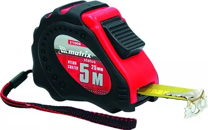 Рулетка Status autostop magnet+ 7,5 м х 25 мм обрезиненная нейлоновое покрытие  MATRIX 31009 купить в Ноябрьске