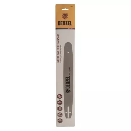 Шина для бензопилы Denzel DGS-5218, длина 45 см (18&quot;), шаг 0.325&quot;, паз 1.5 мм, 72 звена, 59802 купить в Ноябрьске
