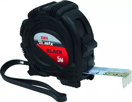 Рулетка Black 7,5 м х 25 мм обрезиненный корпус  MATRIX 31015 купить в Ноябрьске