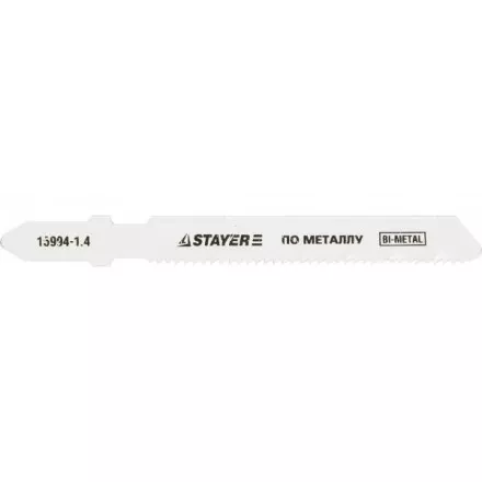 Полотна STAYER &quot;PROFI&quot;, T118AF, для эл/лобзика, Bi-Metall, по металлу (1,5-2мм), EU-хвост., шаг 1,4мм, 50мм, 2шт 15994-1.4_z01 купить в Ноябрьске