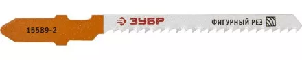 Полотна ЗУБР &quot;ЭКСПЕРТ&quot;, T119BO, для эл/лобзика, HCS, по дереву, фигурный рез, EU-хвост., шаг 2мм, 50мм, 2шт 15589-2_z01 купить в Ноябрьске