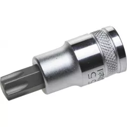 Торцовая бита-головка KRAFTOOL &quot;INDUSTRIE QUALITAT&quot;, материал S2, TORX, сатинированная, 1/2&quot;, Т55 27905-55_z01
