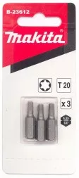 Биты Makita Тоrх Т20 25мм 3шт (B-23612)