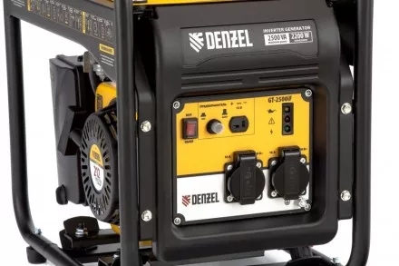 Генератор инверторный GT-2500iF, 2.5 кВт, 230 В, бак 5 л, открытый корпус, ручной старт Denzel 94704 купить в Ноябрьске