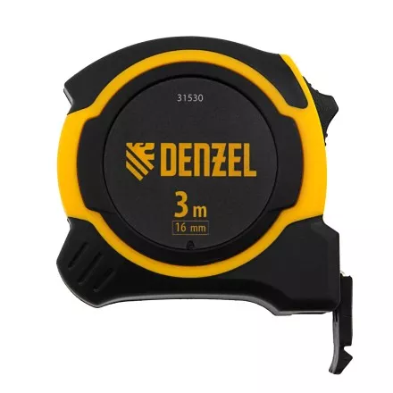 Рулетка Denzel 3м х 16мм, двухкомп. корпус, магнитный обрезиненный зацеп, 31530 купить в Ноябрьске