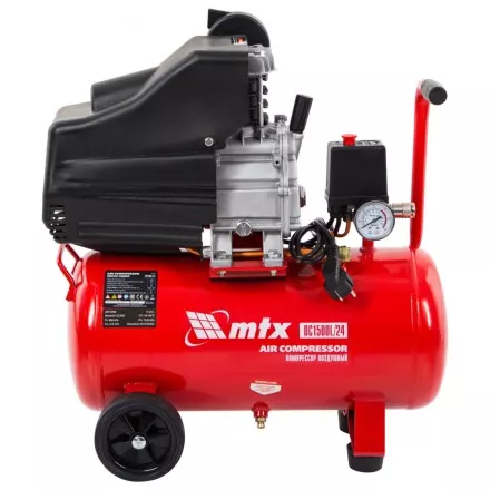 Компрессор воздушный MTX 58003, DC1500L/24, 1,5 кВт, 24 л, 210 л/мин купить в Ноябрьске