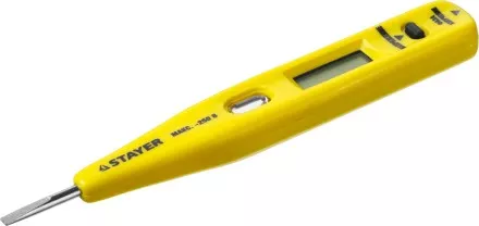 Тестер напряжения STAYER &quot;MASTER&quot; цифровой со световым индикатором, 12-220В, 125мм 45290 купить в Ноябрьске