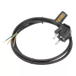 Шнур сетевой Denzel Energy Series, ПВС, 1,5 м, 3 x 1 мм, с неразборной вилкой, черный, 3 м, 37663