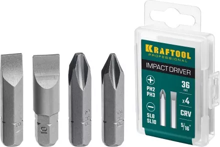 Биты для ударно-поворотных отверток KRAFTOOL 25551 купить в Ноябрьске