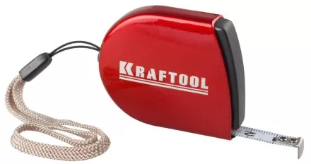 Рулетка KRAFTOOL, компактная, автостоп, цельнометрический корпус, с ремешком, 2мх8мм 34149-02 купить в Ноябрьске