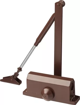 Доводчик дверной STAYER, для дверей массой до 40 кг, цвет коричневый 37917-50 купить в Ноябрьске