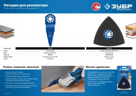 ЗУБР ПШЛ-93 UniLock, 93 х 93 х 93мм, OIS-хвост., платформа для шлифлистов, Профессионал (15570-93) купить в Ноябрьске