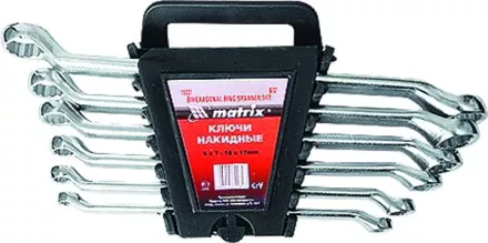 Набор ключей накидных 6–22 мм CR-V 8 шт. полированный хром MATRIX 15332 купить в Ноябрьске
