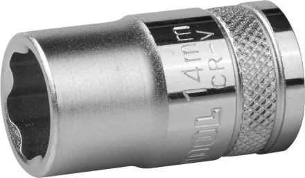 Торцовая головка KRAFTOOL &quot;INDUSTRIE QUALITAT&quot;, Cr-V, SUPER-LOCK, хромосатинированная, 1/2&quot;, 14 мм 27801-14_z01 купить в Ноябрьске