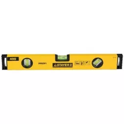 Уровень STAYER &quot;PROFI&quot; &quot;PROFILevel&quot; коробчатый усиленный, фрезерованный, 3 противоударных ампулы, 40см 3466-040