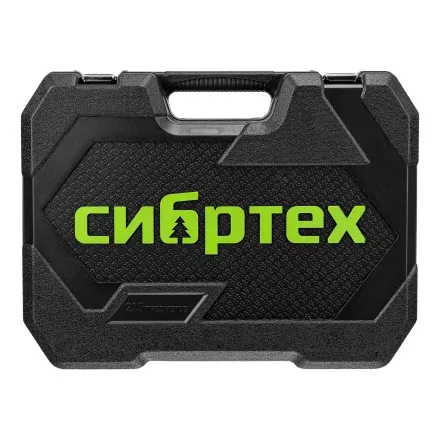Набор инструментов Сибртех 14170, 1/2&quot;, 3/8&quot;, 1/4&quot;, пластиковый кейс 215 предм. купить в Ноябрьске