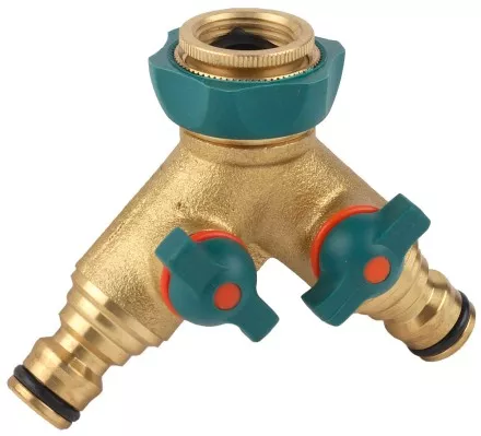 Распределитель RACO &quot;Profi-Plus&quot; двухканальный, латунный с покрытием TPR, 1/2&quot; х 3/4&quot; 4244-55132B купить в Ноябрьске