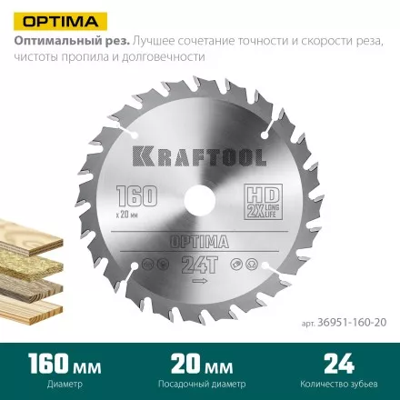 Диск пильный OPTIMA, повышенный ресурс 36951-160-20 купить в Ноябрьске