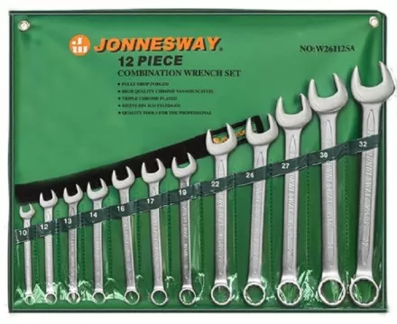Набор ключей комбинированных 10-32мм 12предметов Jonnesway W26112SA 48140 купить в Ноябрьске