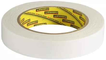 Двухсторонняя клейкая лента на вспененной основе, STAYER Professional 12231-25-05, белая, 25мм х 5м 12231-25-05 купить в Ноябрьске