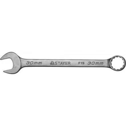 Ключ STAYER &quot;MASTER&quot; гаечный комбинированный, хромированный, 30мм 27085-30 купить в Ноябрьске