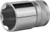 Торцовая головка KRAFTOOL &quot;INDUSTRIE QUALITAT&quot;, Cr-V, SUPER-LOCK, хромосатинированная, 1/2&quot;, 21 мм 27801-21_z01 купить в Ноябрьске