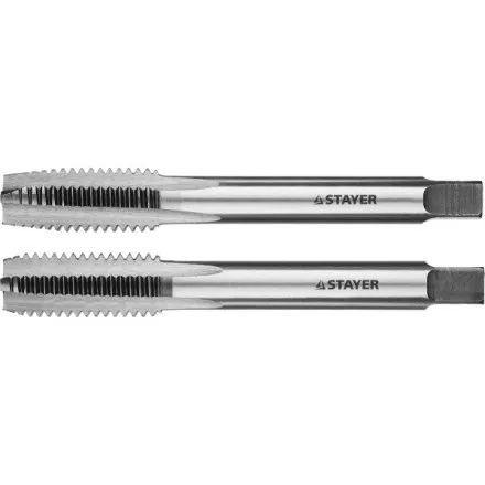 Комплект метчиков STAYER &quot;MASTER&quot;, сталь 9ХС, М12х1,5, 2 шт 28025-12-1.5-H2 купить в Ноябрьске
