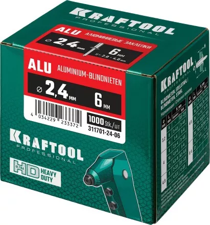 Заклепки алюминиевые KRAFTOOL 311701-24-06 купить в Ноябрьске