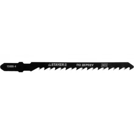 Полотна STAYER &quot;PROFI&quot;, T244D, для эл/лобзика, HCS, по дереву, ДВП, ДСП, фигур. рез, EU-хвост., шаг 4мм, 75мм, 2шт 15986-4_z01 купить в Ноябрьске