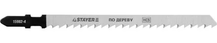 Полотна STAYER &quot;PROFI&quot;, T301CD, для эл/лобзика, HCS, по дереву, EU-хвост., шаг 4мм, 100мм, 2шт 15982-4_z01 купить в Ноябрьске
