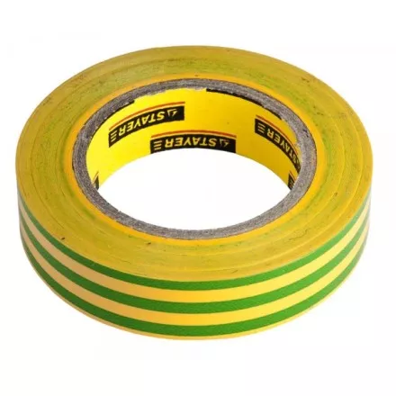 Изолента, STAYER Profi 12292-S-15-10, ПВХ, на карточке, 15 мм х 10 м х 0,18мм, желто-зеленая 12292-S-15-10 купить в Ноябрьске