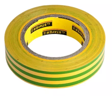 Изолента, STAYER Profi 12292-S-15-10, ПВХ, на карточке, 15 мм х 10 м х 0,18мм, желто-зеленая 12292-S-15-10 купить в Ноябрьске