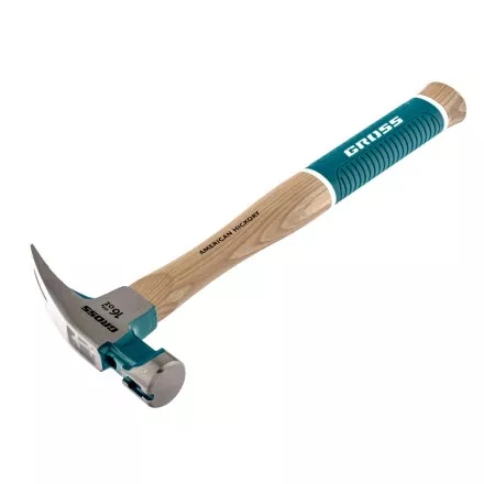 Молоток-гвоздодер с магнитом GROSS AMERICAN HICKORY 450 г угол 45 обрезиненная рукоятка 10415 купить в Ноябрьске