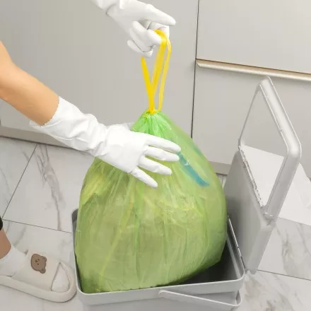 Пакеты для мусора с завязками 35 л x 15 шт., зеленые, Home Palisad 927175 купить в Ноябрьске