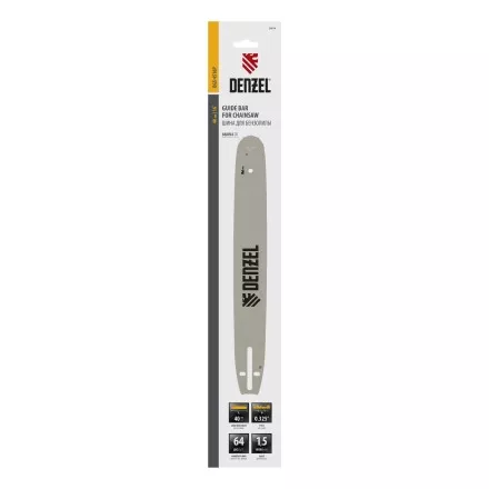 Шина для бензопилы DGS-4516P, длина 40 см (16&quot;), шаг 0,325&quot;, паз 1,5 мм, 64 звена Denzel купить в Ноябрьске
