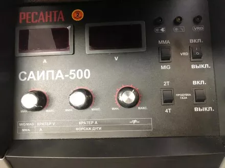 Полуавтоматический сварочный аппарат инверторный Ресанта САИПА-500 купить в Ноябрьске