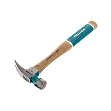 Молоток-гвоздодер с магнитом GROSS AMERICAN HICKORY 280 г угол 75 обрезиненная рукоятка 10417 купить в Ноябрьске