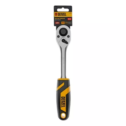 Ключ-трещотка 1/2&quot; Denzel 14033, 90 зубьев, с быстрым сбросом, CrV купить в Ноябрьске
