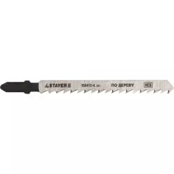 Полотна STAYER &quot;STANDARD&quot;, T101D, для эл/лобзика, HCS, по дереву, фанере, чистый рез, EU-хвост., шаг 4мм, 74мм, 2шт 159472-4_z01
